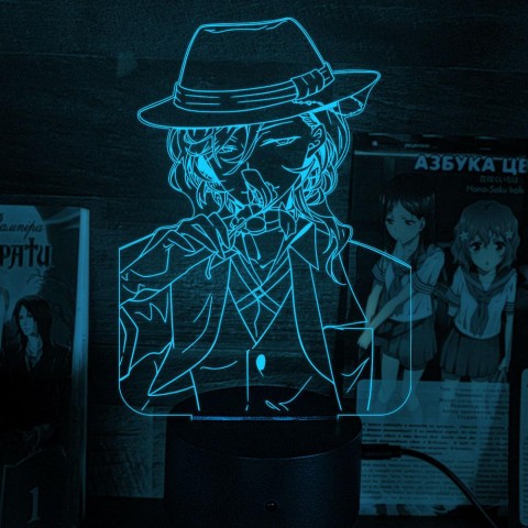Акриловий 3D світильник-нічник Чуя Накахара 3 