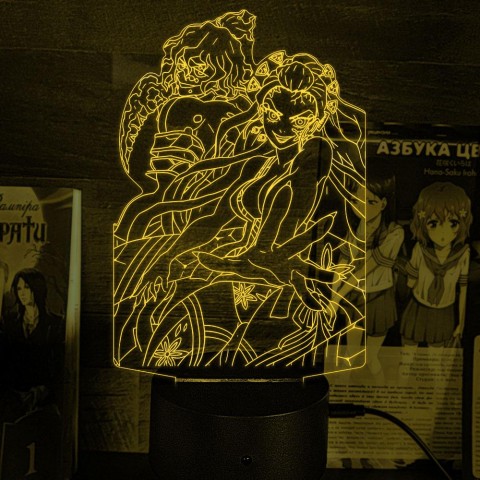 Акриловий 3D світильник-нічник Дакі та Г'ютаро