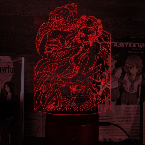 Акриловий 3D світильник-нічник Дакі та Г'ютаро