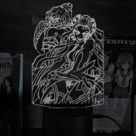 Акриловий 3D світильник-нічник Дакі та Г'ютаро