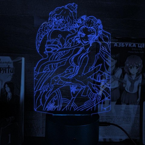 Акриловий 3D світильник-нічник Дакі та Г'ютаро