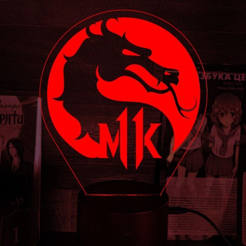 Акриловий 3D світильник-нічник Mortal Kombat «Смертельна битва»