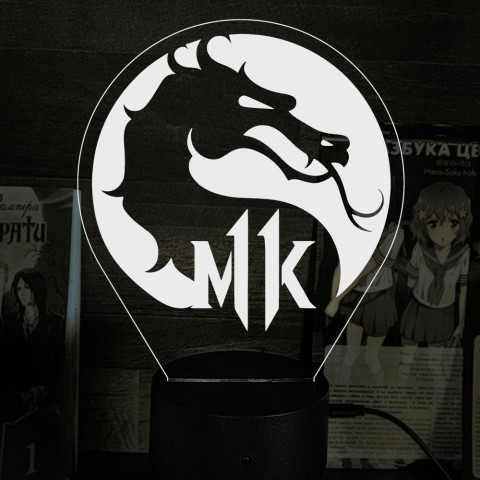 Акриловий 3D світильник-нічник Mortal Kombat «Смертельна битва»