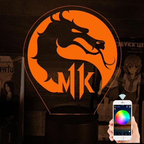 Акриловий 3D світильник-нічник Mortal Kombat «Смертельна битва»