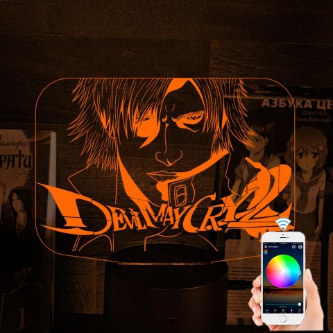 Акриловий 3D світильник-нічник Devil May Cry 3
