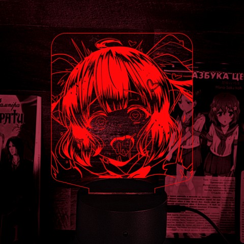 Акриловий 3D світильник-ночник Ахегао Ahegao