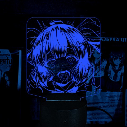Акриловий 3D світильник-ночник Ахегао Ahegao