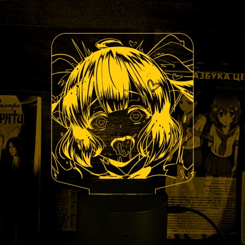 Акриловий 3D світильник-ночник Ахегао Ahegao