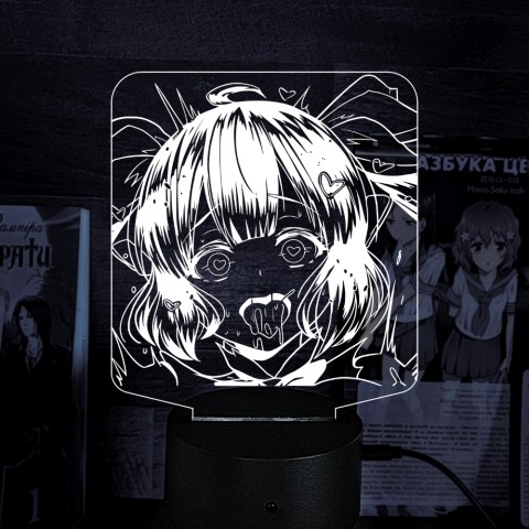 Акриловий 3D світильник-ночник Ахегао Ahegao