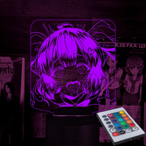 Акриловий 3D світильник-ночник Ахегао Ahegao