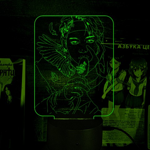 Акриловий 3D світильник-ночник Чонгук група BTS