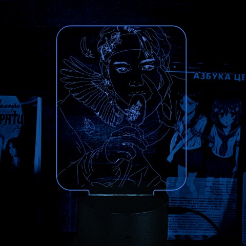 Акриловий 3D світильник-ночник Чонгук група BTS