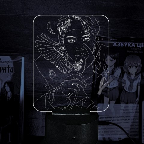 Акриловий 3D світильник-ночник Чонгук група BTS