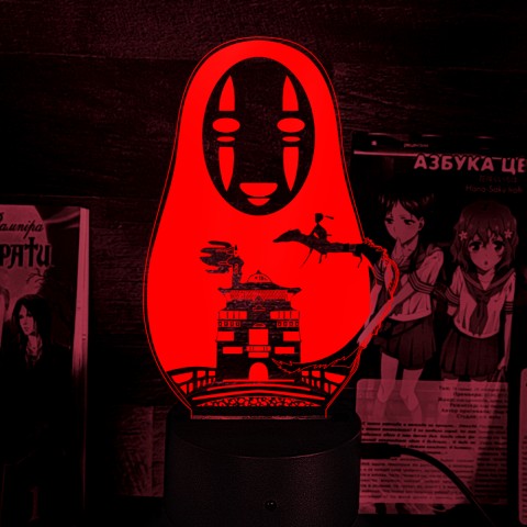 Акриловий 3D світильник-нічник Віднесені привидами Безликий