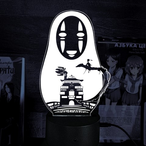 Акриловий 3D світильник-нічник Віднесені привидами Безликий