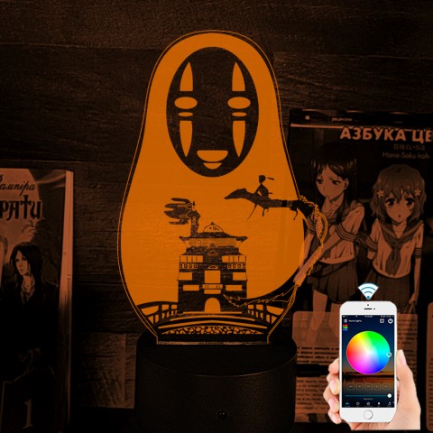 Акриловий 3D світильник-нічник Віднесені привидами Безликий