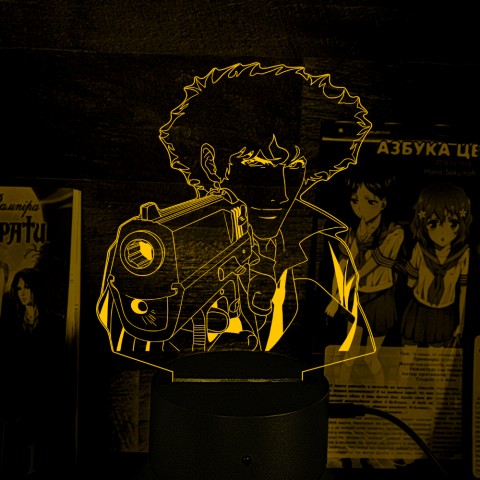 Акриловий 3D світильник-нічник Ковбой Бібоп