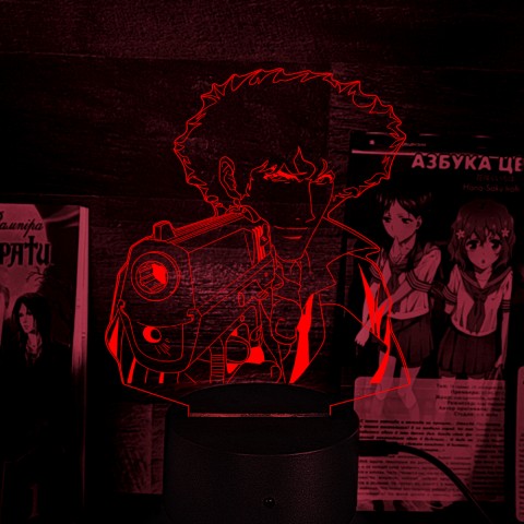 Акриловий 3D світильник-нічник Ковбой Бібоп