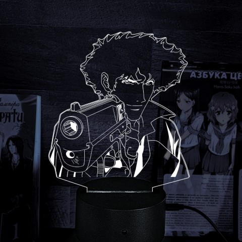 Акриловий 3D світильник-нічник Ковбой Бібоп
