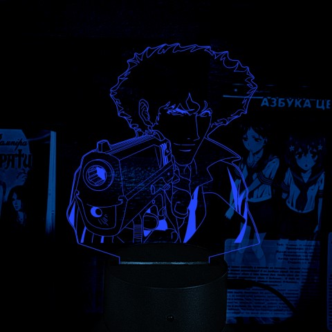 Акриловий 3D світильник-нічник Ковбой Бібоп