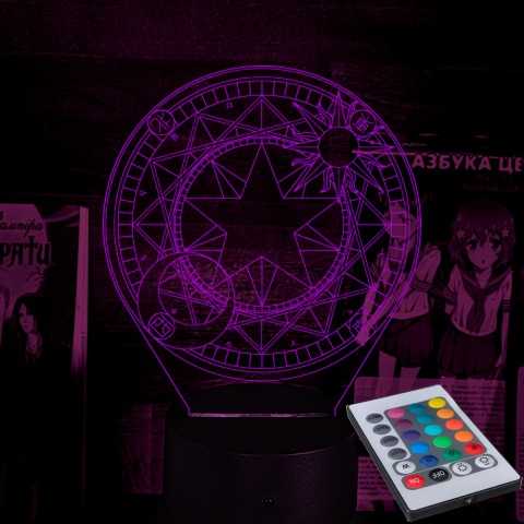 Акриловий 3D світильник-нічник Ловець карт Сакура Cardcaptor Sakura