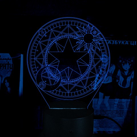 Акриловий 3D світильник-нічник Ловець карт Сакура Cardcaptor Sakura