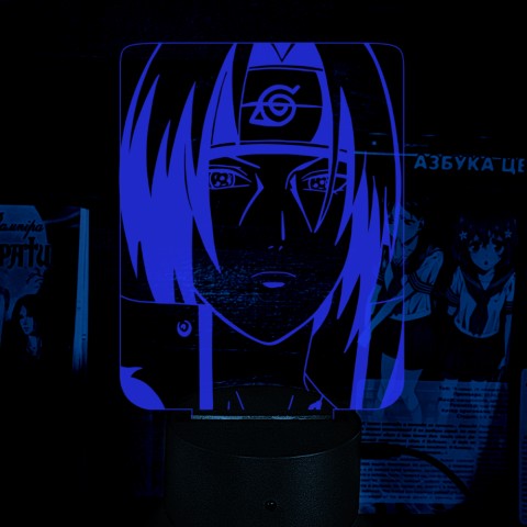 Акриловий 3D світильник-ночник Учиха Ітачі 