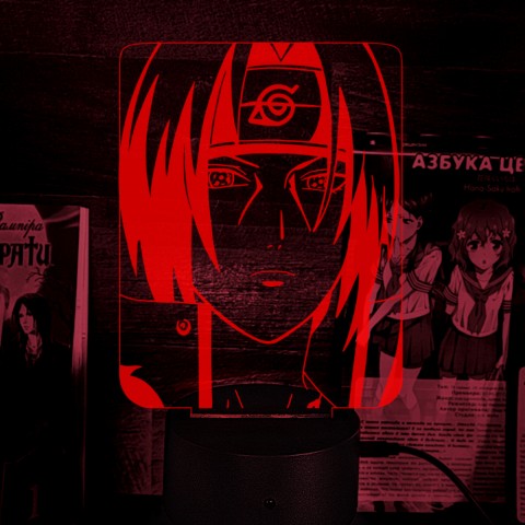 Акриловий 3D світильник-ночник Учиха Ітачі 