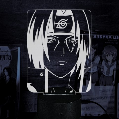 Акриловий 3D світильник-ночник Учиха Ітачі 