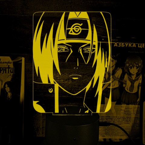Акриловий 3D світильник-ночник Учиха Ітачі 