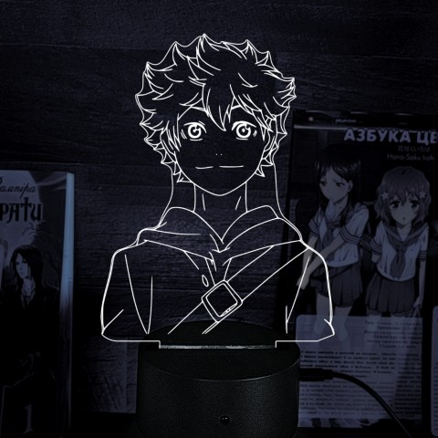 Акриловий 3D світильник-нічник Хіната Сьойо Haikyu!! Волейбол!!