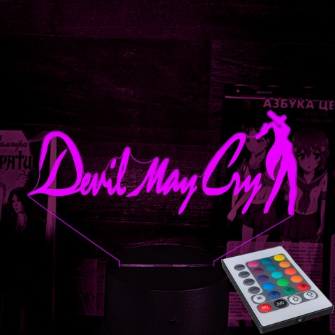 Акриловий 3D світильник-нічник Devil May Cry