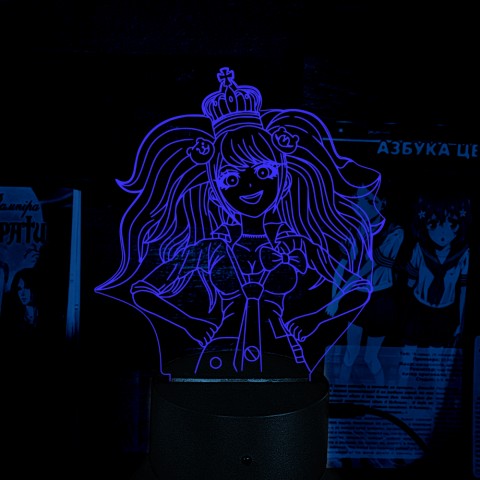 Акриловий 3D світильник-ночник Danganronpa Джунко Еношіма