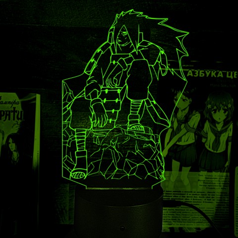 Акриловий 3D світильник-нічник Мадара Учіха 3 