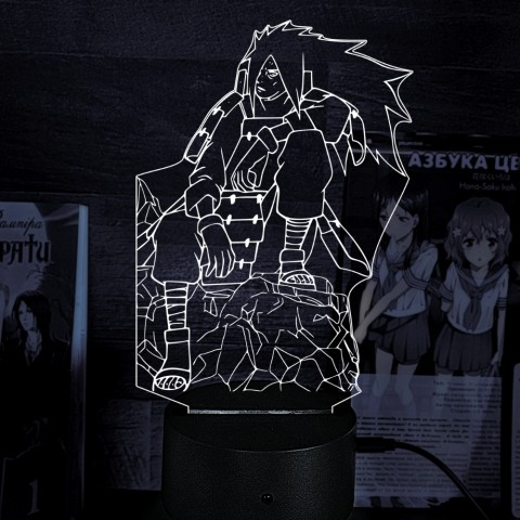 Акриловий 3D світильник-нічник Мадара Учіха 3 