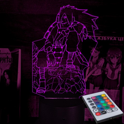 Акриловий 3D світильник-нічник Мадара Учіха 3 