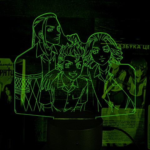 Акриловий 3D світильник-нічник Токійські месники 3