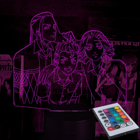 Акриловий 3D світильник-нічник Токійські месники 3