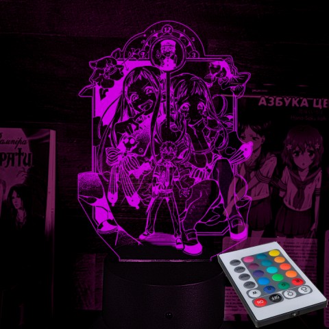 Акриловий 3D світильник-нічник Туалетний хлопчик Ханако-кун