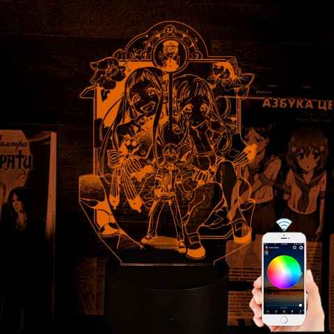 Акриловий 3D світильник-нічник Туалетний хлопчик Ханако-кун