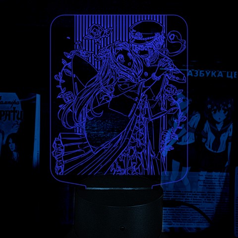 Акриловий 3D світильник-нічник Туалетний хлопчик Ханако 4