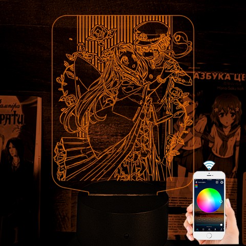 Акриловий 3D світильник-нічник Туалетний хлопчик Ханако 4