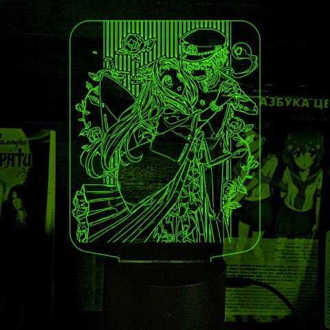 Акриловий 3D світильник-нічник Туалетний хлопчик Ханако 4