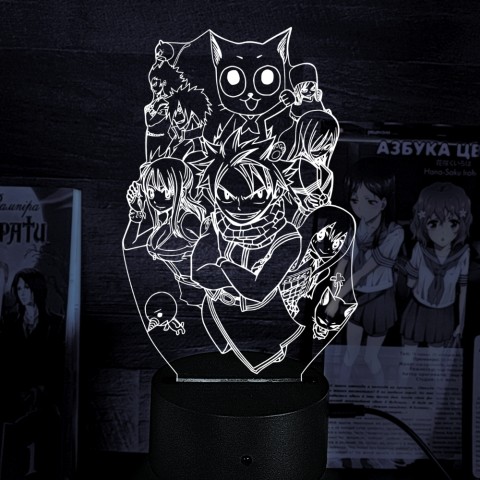 Акриловий 3D світильник-нічник Fairy Tail Хвіст Феї 