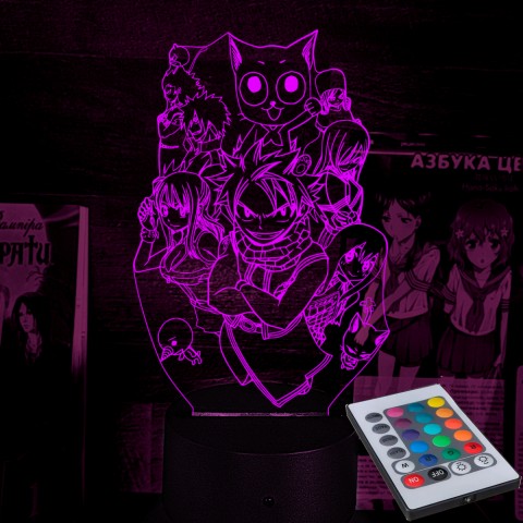 Акриловий 3D світильник-нічник Fairy Tail Хвіст Феї 