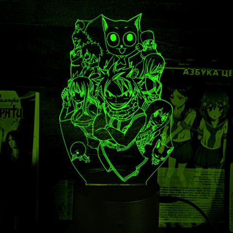 Акриловий 3D світильник-нічник Fairy Tail Хвіст Феї 