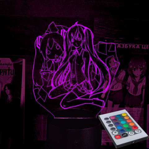 Акриловий 3D світильник-ночник Міку Хацуне