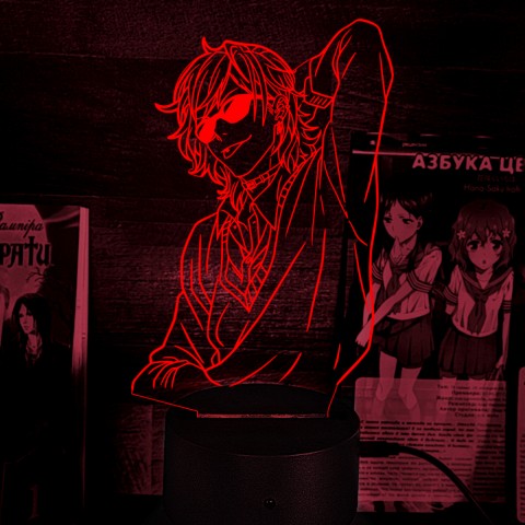 Акриловий 3D світильник-нічник Аято Юрі Клуб Ярічін