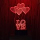Акриловий 3D світильник-нічник серце Love