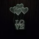 Акриловий 3D світильник-нічник серце Love